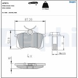 DELPHI LP571 set placute frana,frana disc