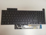 Tastatura Laptop Gaming, Asus, TUF F15 FX507ZC4, iluminata, neagra, layout US