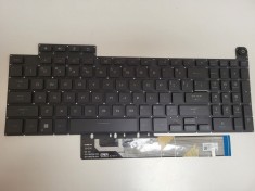 Tastatura Laptop Gaming, Asus, TUF F15 FX507ZC4, iluminata, neagra, layout US