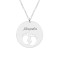 My kid - Colier personalizat banut cu nume si talpite din argint 925