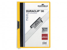 Dosar plastic Duraclip Original 30 Durable galben foto