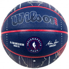 Mingi de baschet Wilson NBA All-Star 2024 Indianapolis Collector Ball WZ2015601XB albastru marin foto