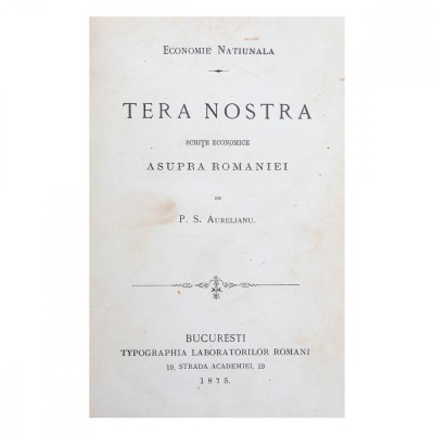 P. S. Aurelian, Țara noastră, 1875 foto