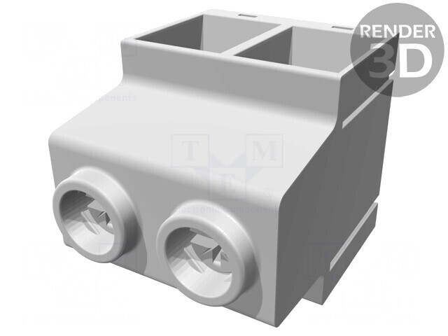 Regletă de conexiuni PCB 90&deg; 15mm 2 piste 135A