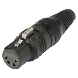Conector de lipit XLR 4 pini mama, Hicon HI-X4CF-G