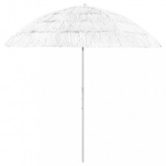 Umbrelă de plajă Hawaii, alb, 240 cm