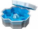 Forma pentru 7 zaruri de gheata, Yuikome, plastic/silicon, albastru/gri, 19,5 x 18,5 x 6,5 cm