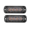 Set 2 Lampi Auto Avertizare 4 LED 12W, Universal 10-30V, Portocalii, Aliaj Aluminiu, IP67, Montaj Facil, Durata 30000h, AUTO1958