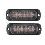 Set 2 x Lampa auto de avertizare, 4 LED, 12W, Universal