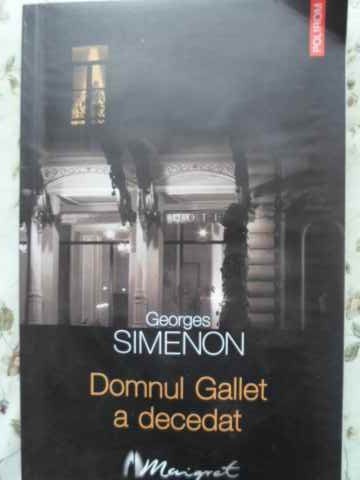 DOMNUL GALLET A DECEDAT-GEORGES SIMENON-272004