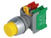 Comutator apasare AUSPICIOUS PBL22 22mm NC/NO Fara Iluminare Buton Galben IP65
