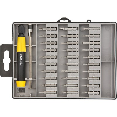 Set biti de precizie cu antrenor topex 39D555 HardWork ToolsRange foto