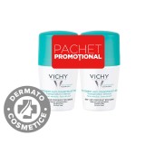 Pachet Deodorant roll-on antiperspirant cu parfum 48h, 2x50ml, Vichy