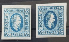Romania 1865 - 2 x Alexandru-Ioan Cuza,Lp.16 foto