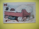 HOPCT 510 F SOMNUL .!!!- IN 1921 AUSTRIA -CARICATURA VECHE-EUROPA --CIRCULATA