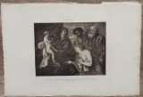 Adoratia Pruncului Iisus, A. van Dyck// gravura A. Quantin