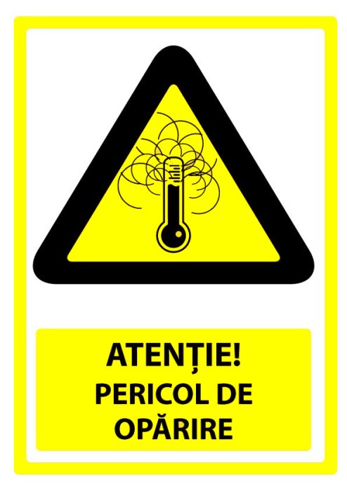Indicator atentie pericol de oparire