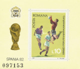 Rom&acirc;nia, LP 1047/1981, C.M. de Fotbal - Spania, coliţă dantelată, MNH, Nestampilat