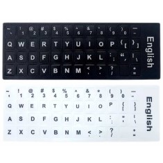 Litere autocolante pentru tastatura, Active, fond alb/negru, layout standard engleza US qwerty, rezistente la apa
