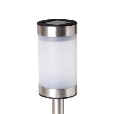 Lampă de grădină cu baterie solară, metalică, multicolor foto