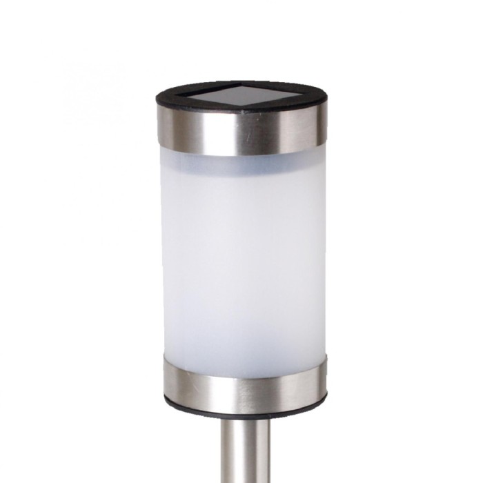 Lampă de grădină cu baterie solară, metalică, multicolor