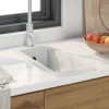 VidaXL Chiuvetă de bucătărie Alb 21 x 44 x 14 cm Granit 4012358