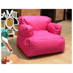 Fotoliu tip para pentru copii Big Bean Bag textil umplut cu perle polistiren roz