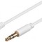 Cablu prelungitor 0.5m alb Jack 3.5 mm 3 pini mama - Jack 3.5 mm 3 pini mufa tata Goobay