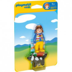 Figurine femeie cu catelus Playmobil 1.2.3 foto