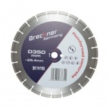 Disc diamantat segmentat 350x25.4mm, segment 10mm pentru beton armat, pavele, boltari, piatra dura Breckner Germany
