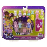 POLLY POCKET SET 2 PAPUSI SI ACCESORII 20 PIESE, Mattel