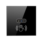 Intrerupator inteligent cu infrarosu, Tuya, Life Smart, Wi-Fi, fara nul, 1 canal, 16A, sticla securizata, Negru , @SmartWIz smw78, Altele