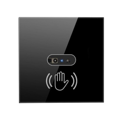 Intrerupator inteligent cu infrarosu, Tuya, Life Smart, Wi-Fi, fara nul, 1 canal, 16A, sticla securizata, Negru , @SmartWIz smw78 foto