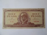 Rara! Cuba 10 Pesos 1961 semnatura Ernesto Che Guevara-Maximo Gomez/Fidel Castro