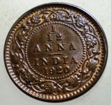J.010 INDIA COLONIE BRITANICA GEORGE V 1/12 ANNA 1 PIE 1920 XF/AUNC