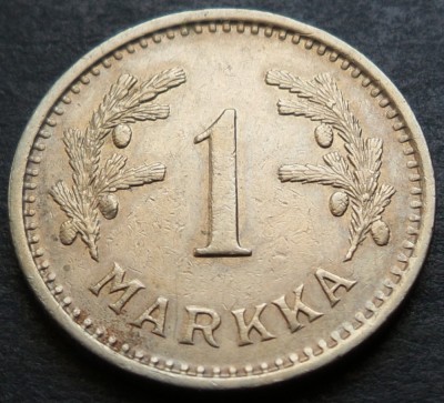 Moneda istorica 1 MARKKA - FINLANDA, anul 1933 * cod 3168 foto