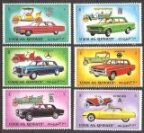 UMM AL QIWAIN 1972 AUTOMOBILE ( serie dantelata) MNH, Nestampilat