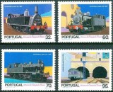 Portugalia 1990 - Trenuri, cai ferate, serie neuzata