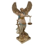 Ornament decorativ, Themis Justitia dreptatii, Alb, 25 cm, 1164H