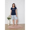Pijama Dama Baki Collection Berfin Capri 9000, Bumbac, 2 Piese, Pantaloni 3/4 si Bluza Maneca Scurta, Confortabila