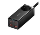 INCARCATOR RETEA Baseus GaN3 Pro Powerstrip,QC 100W,1xAC,2xUSB Type-C Output 5V/3A,2 x USB,include cablu USB Type-C la USB Type-C 100W, 1m, negru &quot;PSZ