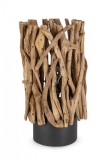 Cumpara ieftin Veioza lemn natur otel negru Ace 27x50 cm