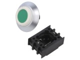 Comutator verde acţionat prin apăsare 22mm