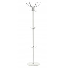 Cuier hol metalic 178 cm, 16 carlige, design minimalist, alb Household NewTrend