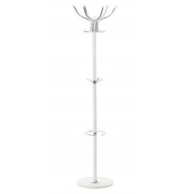 Cuier hol metalic 178 cm, 16 carlige, design minimalist, alb Household NewTrend foto