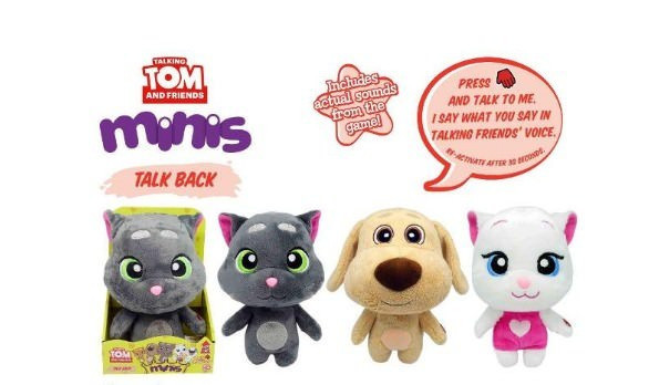 Jucarie interactiva de plus Talking Tom Minis, Dragon-I Toys | Okazii.ro