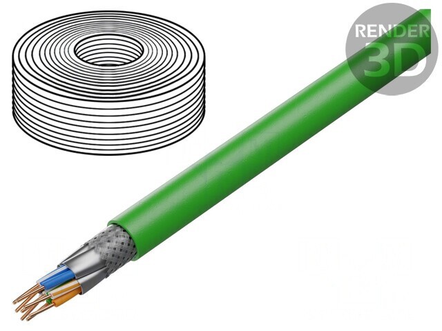Cablu Ethernet Cat 8.2 S/FTP 500m Verde
