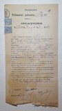 Citaţiune tribunal Rom&acirc;nia 21 August 1920 cu timbre fiscale lei 2