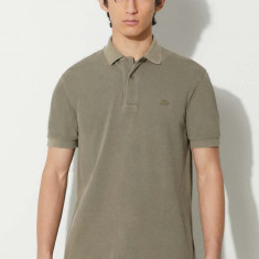 Lacoste polo de bumbac culoarea verde, uni, PH3450 S0I