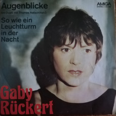 Disc Vinil 7 # Gaby Rückert ‎– Augenblicke - AMIGA ‎– 4 56 580